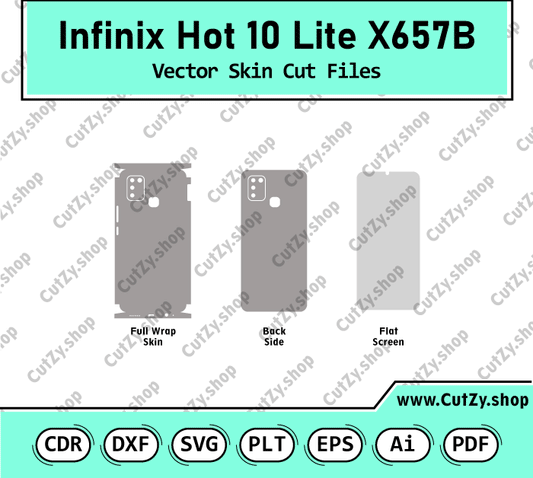 Infinix Hot 10 Lite X657B Vector Skin Cut Files