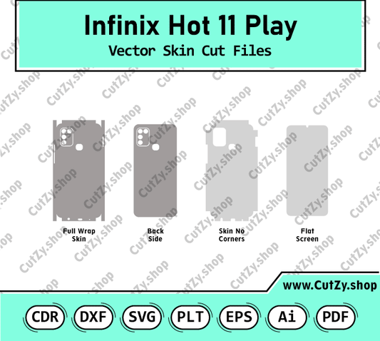 Infinix Hot 11 Play Vector Skin Cut Files