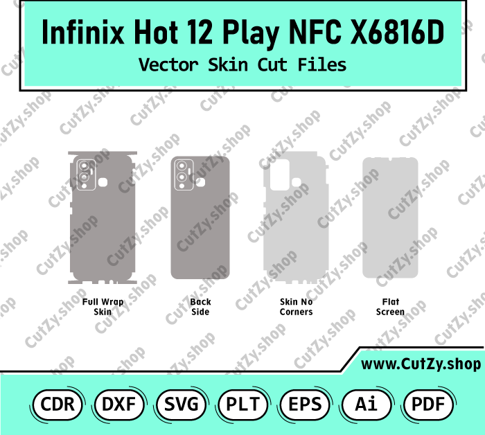 Infinix Hot 12 Play NFC X6816D Vector Skin Cut Files