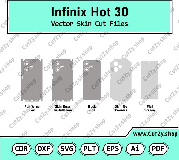 Infinix Hot 30 Vector Skin Cut Files