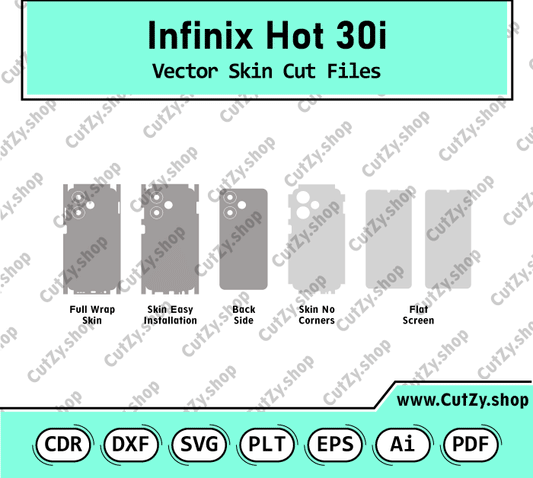 Infinix Hot 30i-Infinix Hot 30i NFC Vector Skin Cut Files