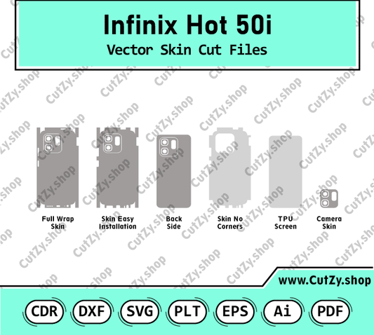 Infinix Hot 50i Vector Skin Cut Files