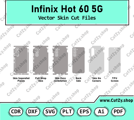 Infinix Hot 60 5G X6726 Vector Skin Cut Files