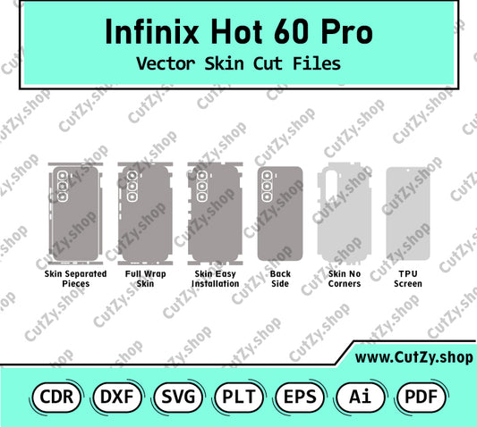 Infinix Hot 60 Pro X6885 Vector Skin Cut Files