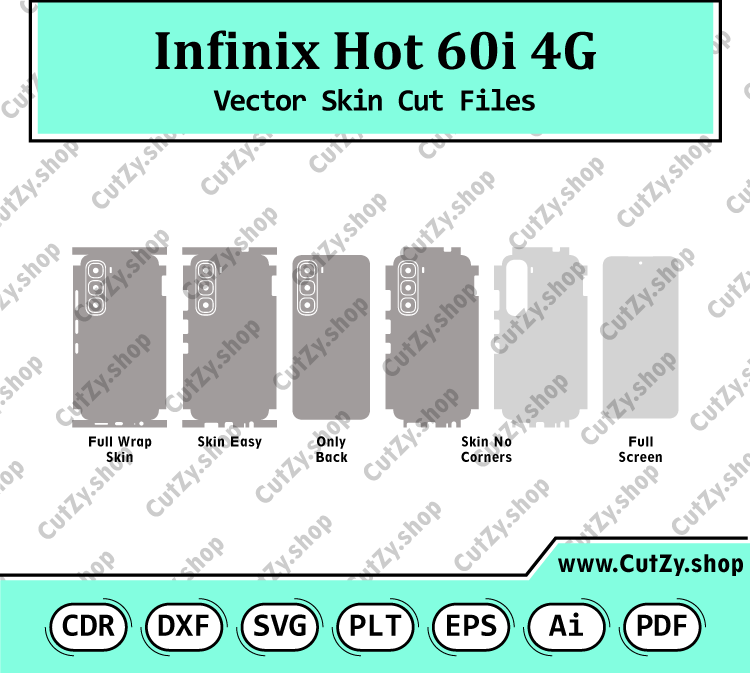Infinix Hot 60i 4G Vector Skin Cut Files