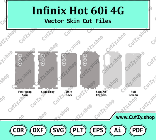 Infinix Hot 60i 4G Vector Skin Cut Files