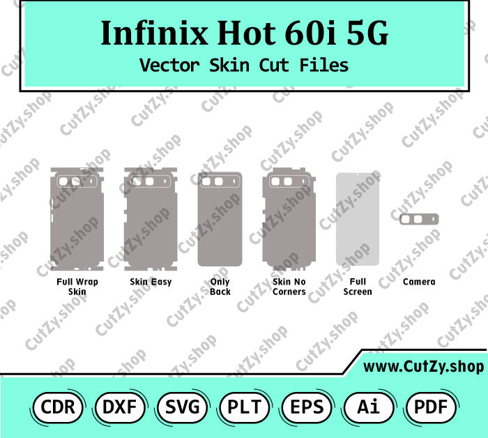 Infinix Hot 60i  5G X6730 Vector Skin Cut Files