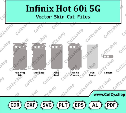 Infinix Hot 60i  5G X6730 Vector Skin Cut Files