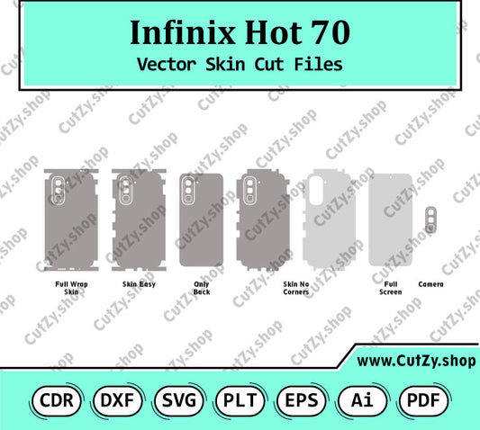Infinix Hot 70 Vector Skin Cut Files
