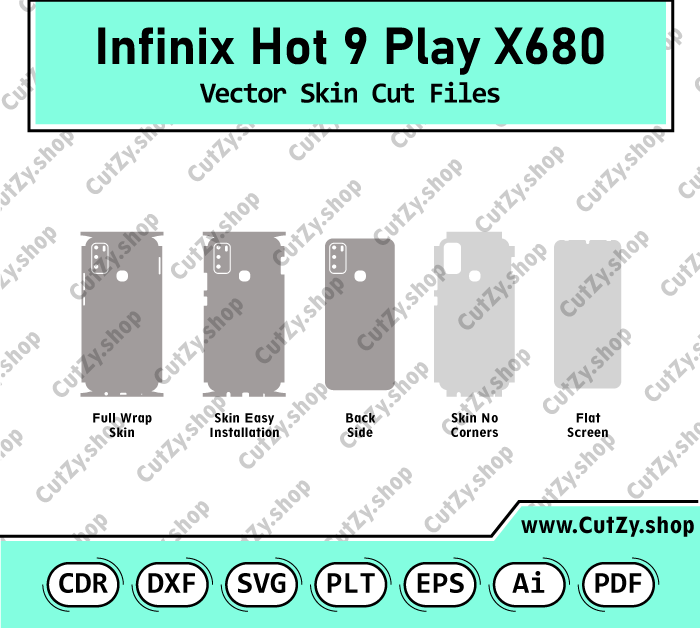 Infinix Hot 9 Play X680 Vector Skin Cut Files