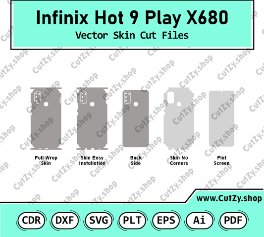 Infinix Hot 9 Play X680 Vector Skin Cut Files