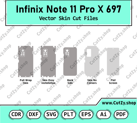 Infinix Note 11 Pro X697 Vector Skin Cut Files