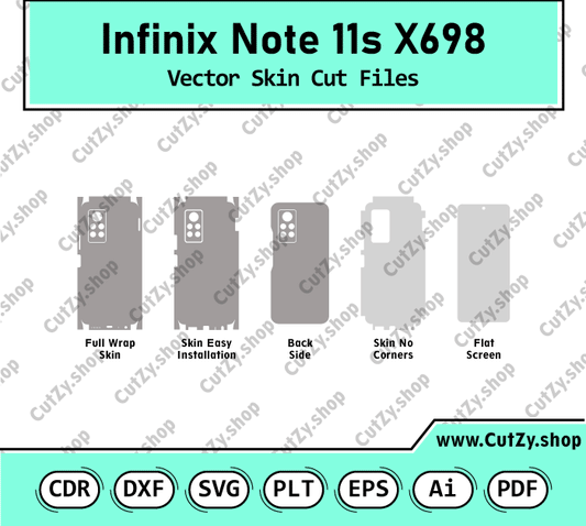 Infinix Note 11S X698 Vector Skin Cut Files