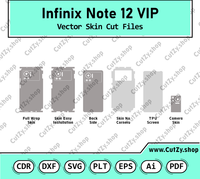Infinix Note 12 VIP Vector Skin Cut Files