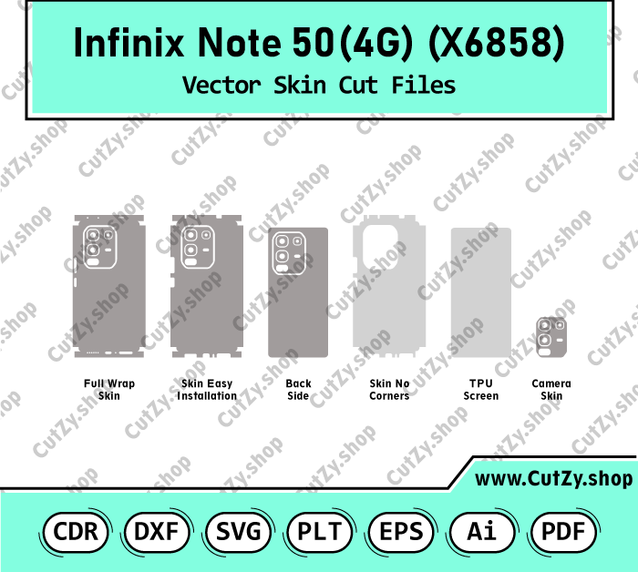 Infinix Note 50 4G (X6858) Vector Skin Cut Files