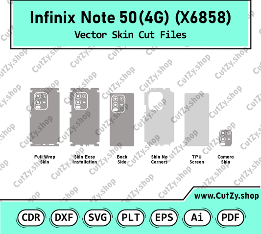 Infinix Note 50 4G (X6858) Vector Skin Cut Files