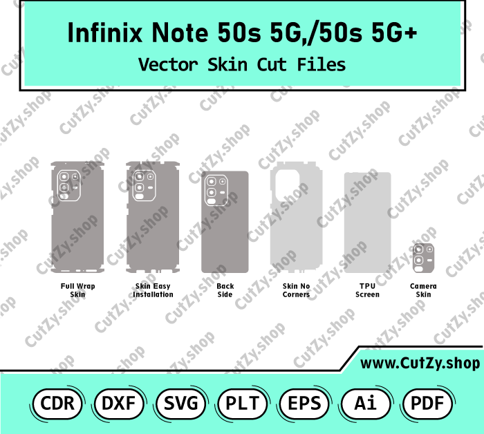 Infinix Note 50s 5G,Infinix Note 50s 5G+ Vector Skin Cut Files