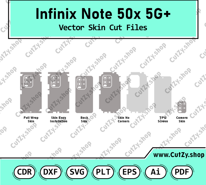 Infinix Note 50x 5G+ Vector Skin Cut Files