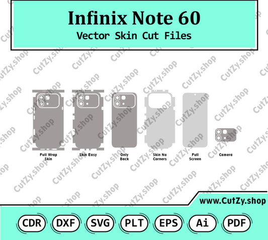 Infinix Note 60 Vector Skin Cut Files