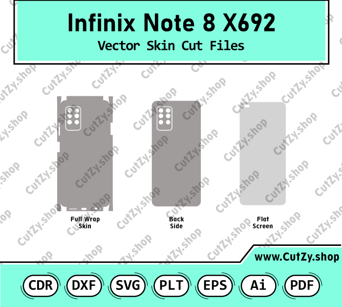 Infinix Note 8 X692 Vector Skin Cut Files