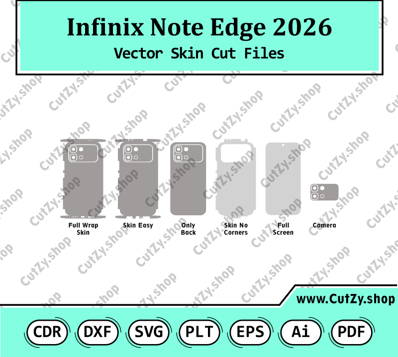 Infinix Note Edge 2026 X6887 Vector Skin Cut Files