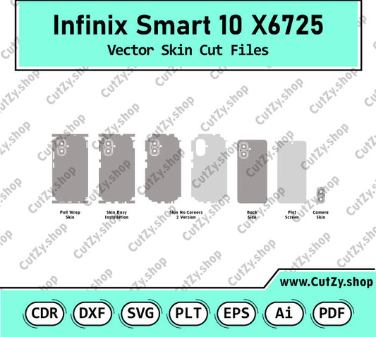 Infinix Smart 10 (X6725) Vector Skin Cut Files