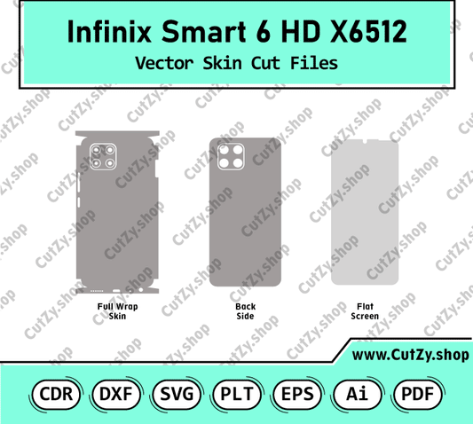 Infinix Smart 6 HD X6512 Vector Skin Cut Files