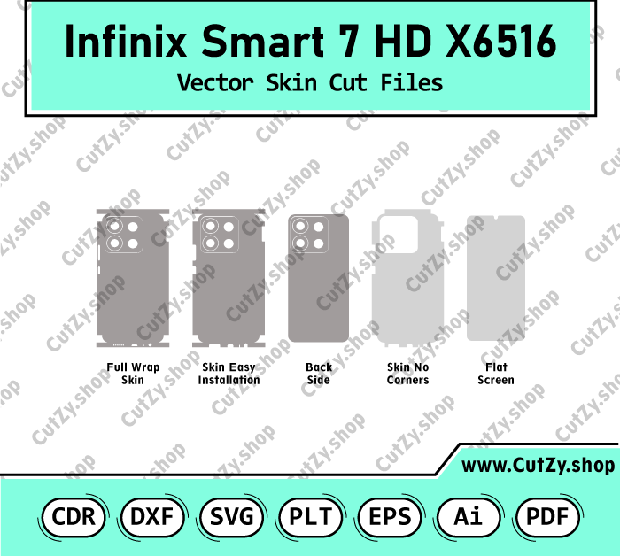 Infinix Smart 7 HD X6516 Vector Skin Cut Files