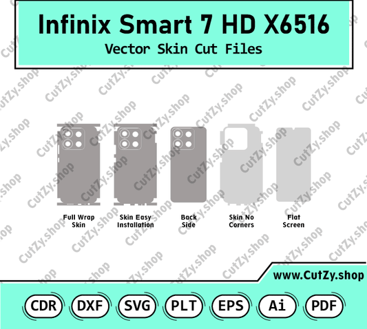 Infinix Smart 7 HD X6516 Vector Skin Cut Files