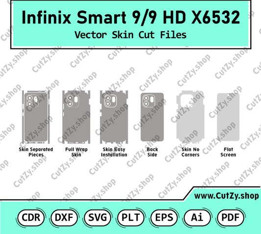 Infinix Smart 9-Smart 9 HD X6532 Vector Skin Cut Files