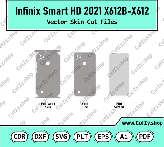Infinix Smart HD 2021 X612B-X612 Vector Skin Cut Files