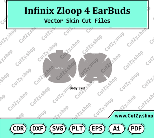 Infinix Zloop 4 EarBuds Vector Skin Cut Files