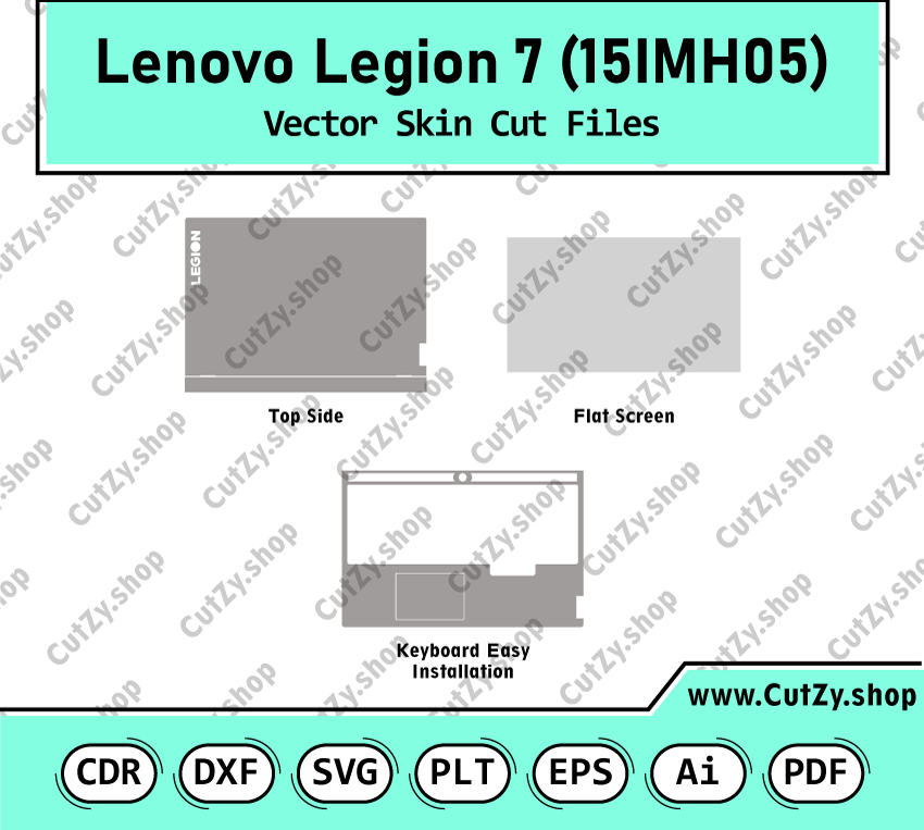 Lenovo Legion 7 15IMH05 (81YT) Vector Skin Templates