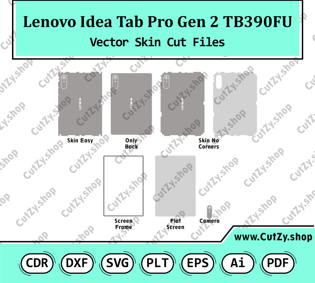 Lenovo Idea Tab Pro Gen 2 TB390FU Vector Skin Cut Files