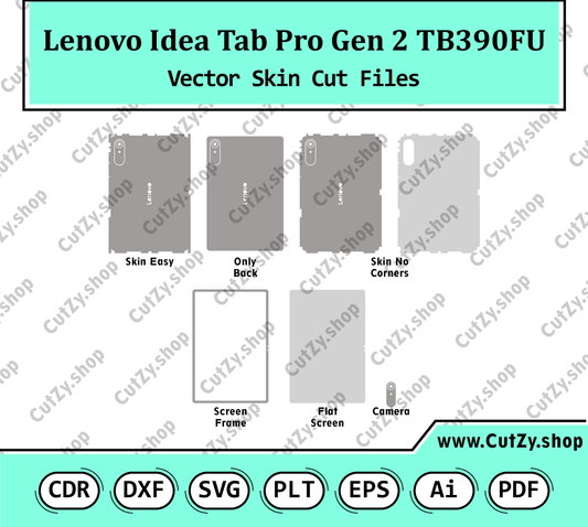 Lenovo Idea Tab Pro Gen 2 TB390FU Vector Skin Cut Files