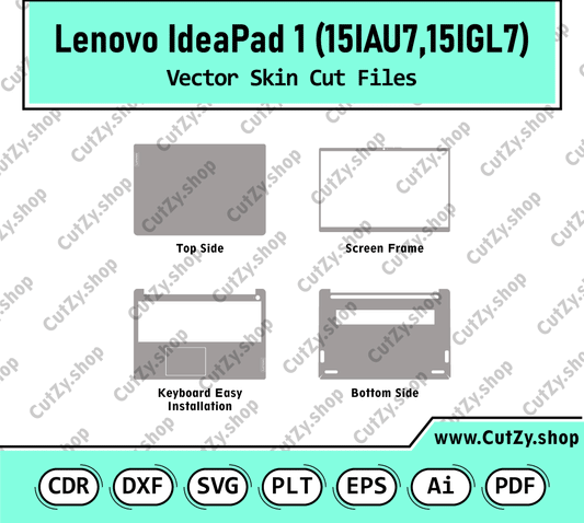 Lenovo IdeaPad 1 15IAU7-15IGL7 Vector Skin Cut Files