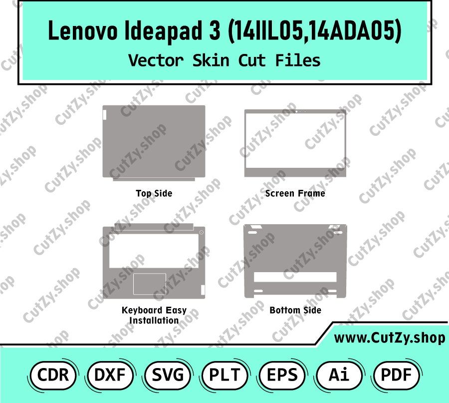 Lenovo Ideapad 3 14IIL05,14ADA05 (81WD) Vector Skin Cut Files