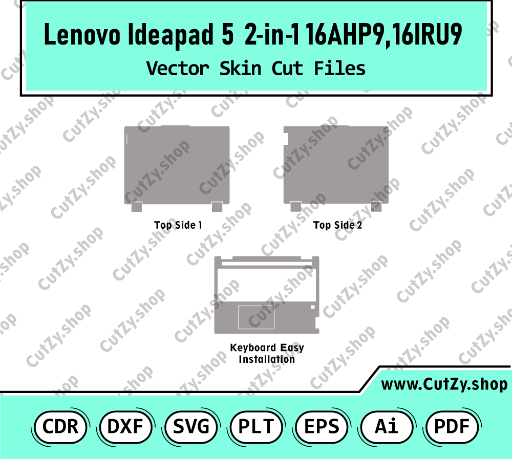 Lenovo Ideapad 5 2-in-1 16AHP9-16IRU9 Vector Skin Cut Files