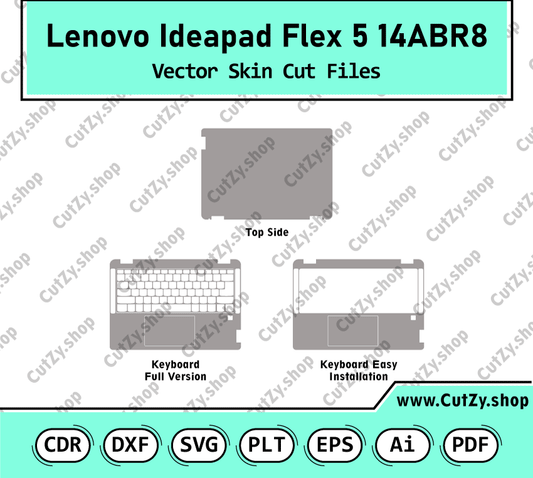 Lenovo Ideapad Flex 5 14ABR8 Vector Skin Cut Files