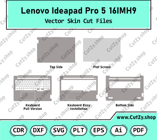Lenovo Ideapad Pro 5 16IMH9 Vector Skin Cut Files
