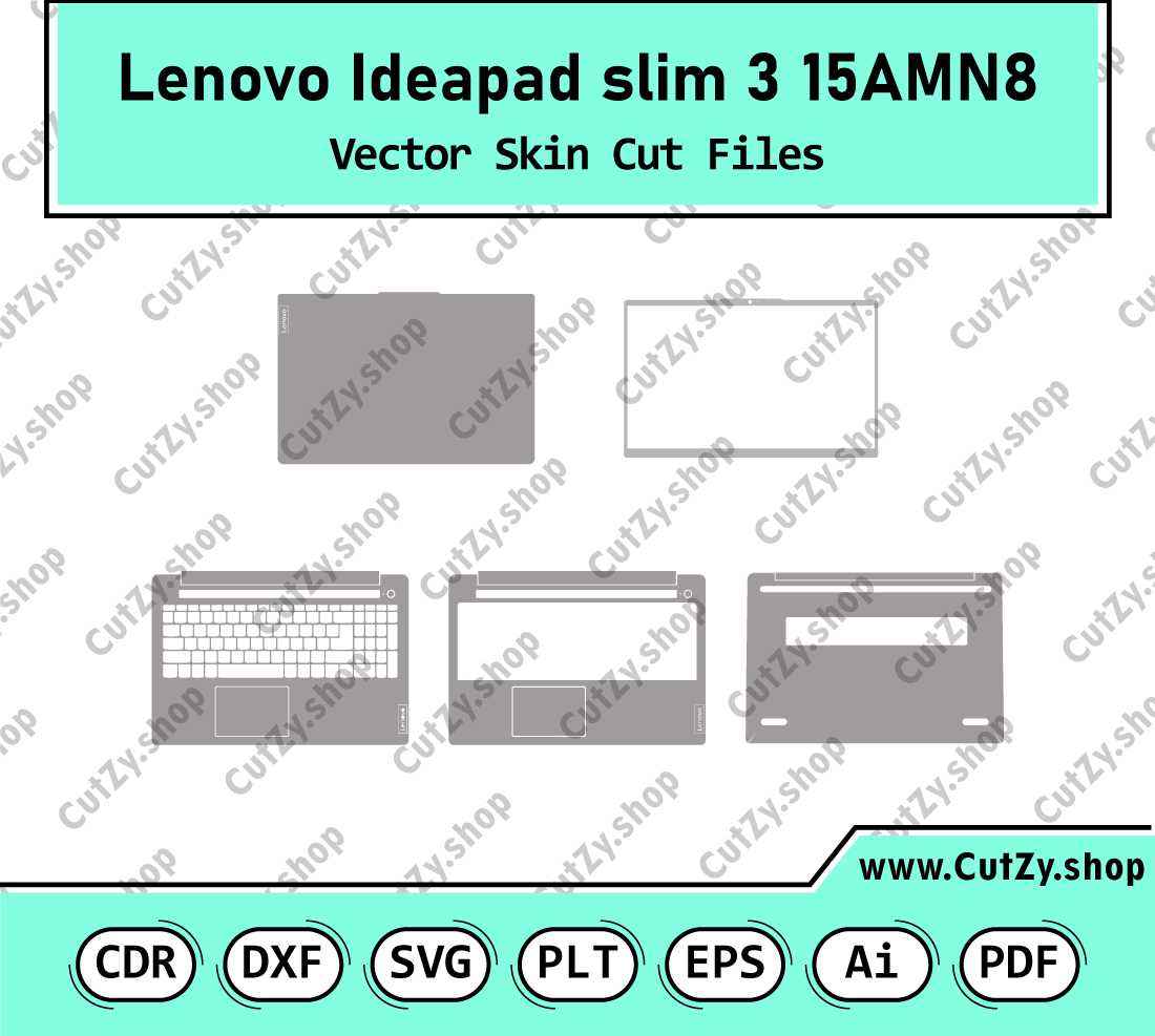 Lenovo Ideapad Slim 3 15AMN8 Vector Skin Cut Files