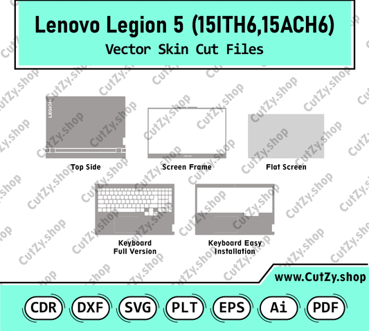 Lenovo Legion 5 15ACH6H-15ITH6 Vector Skin Cut Files