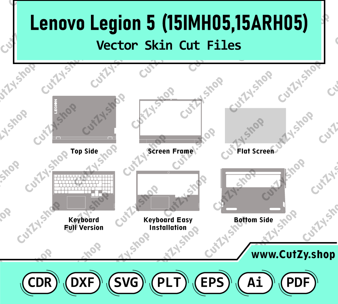 Lenovo Legion 5 15IMH05,15ARH05 Vector Skin Cut Files