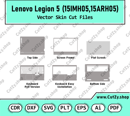 Lenovo Legion 5 15IMH05,15ARH05 Vector Skin Cut Files