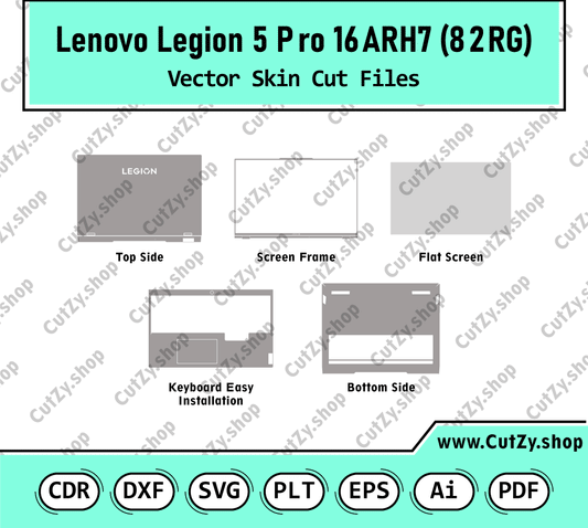 Lenovo Legion 5 Pro 16ARH7H 82RG Vector Skin Cut Files