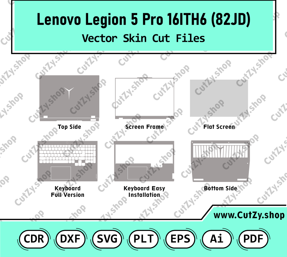 Lenovo Legion 5 Pro 16ITH6H (82JD) Vector Skin Cut Files
