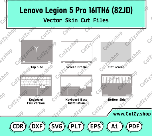Lenovo Legion 5 Pro 16ITH6H (82JD) Vector Skin Cut Files