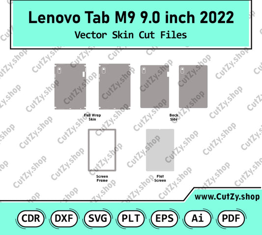 Lenovo Tab M9 9.0 inch 2022 Vector Skin Cut Files