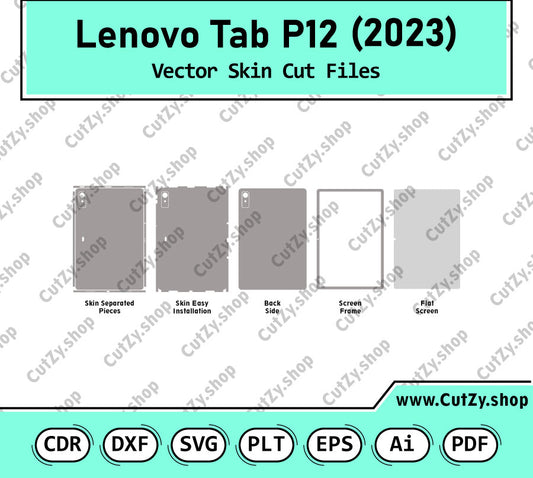 Lenovo Tab P12 12.7 2023 Vector Skin Cut Files