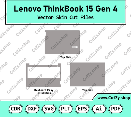 Lenovo ThinkBook 15 Gen 4 Vector Skin Cut Files